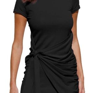 Cute short sleeve wrap dress size large